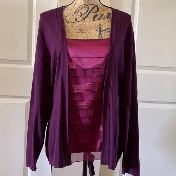 ☀️ 5/$20 NWT Apt. 9 Purple Ruffled Blouse. 3X - Picture 1 of 9